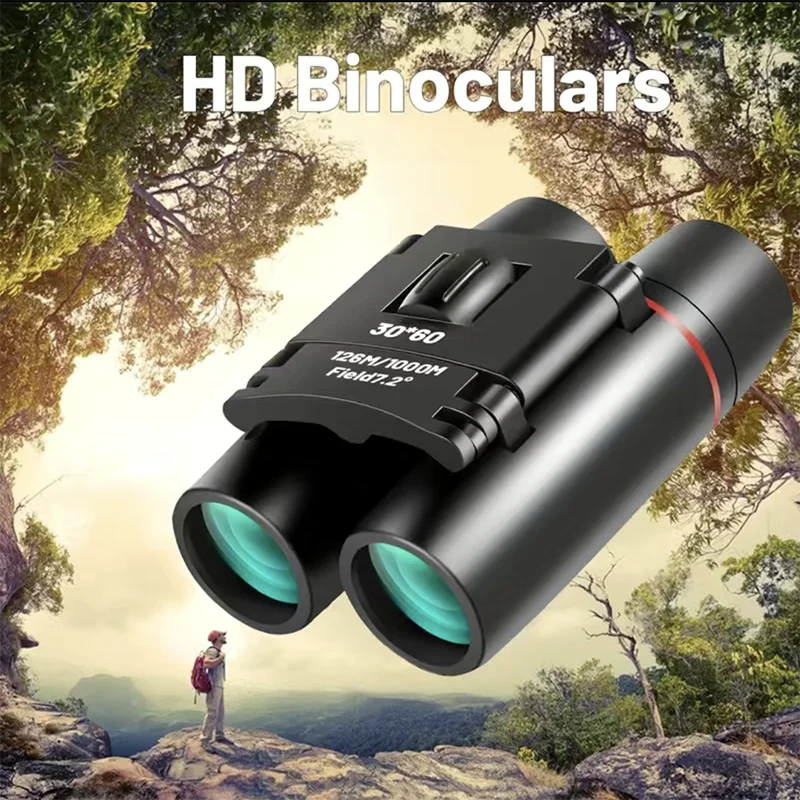 30X60 binoculars foldable portable outdoor bird watching device, capable of long-distance observation, high-quality prisms