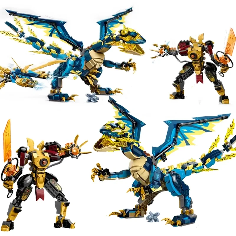 

Совместимые бренды Наборы кирпичей Серия ниндзя Строительные блоки Элементальный дракон против Игрушки MOC The Empress Mech сезона 17, подарок для детей