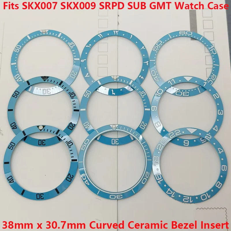 

38mm X 30.6mm SKX007 Watch Bezel Insert Ceramic Mod Replacement Fits For 40mm Automatic GMT SUB SKX007 Repair Parts Case Ring