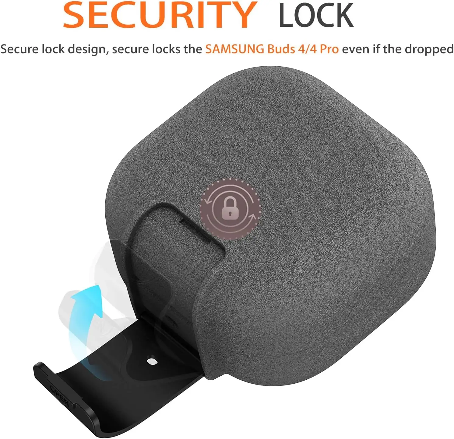 Magnetic Lock Cover for Samsung Galaxy Buds 4 Pro Case Bracket All Inclusive Anti Drop Case for New Buds 4 Pro Fund with Lanyard