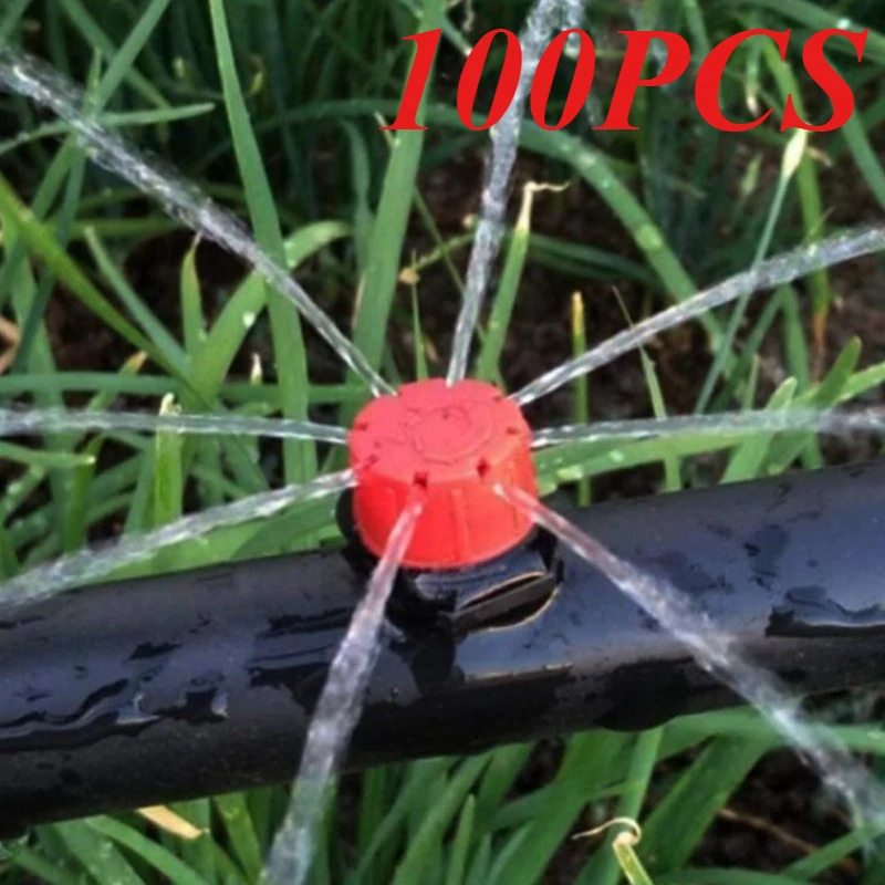 100 Pieces 8 Hole Adjustable Irrigation Dripper Sprinkler Emitter Dripper Micro Drip Irrigation Sprinkler for Watering System