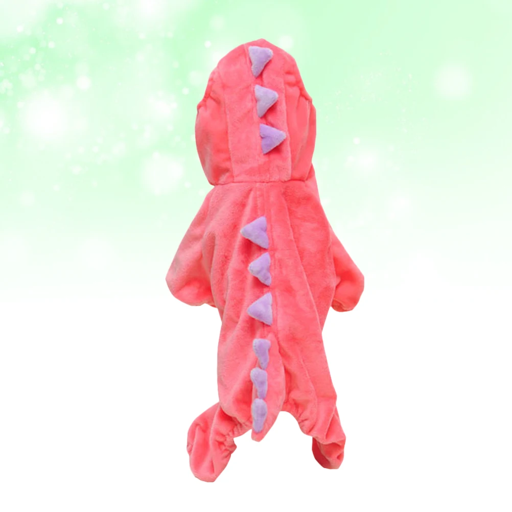

Dog Costume Dinosaur Four-legged Suit Costumes Winter Pet Dog's Clothes Coat Red