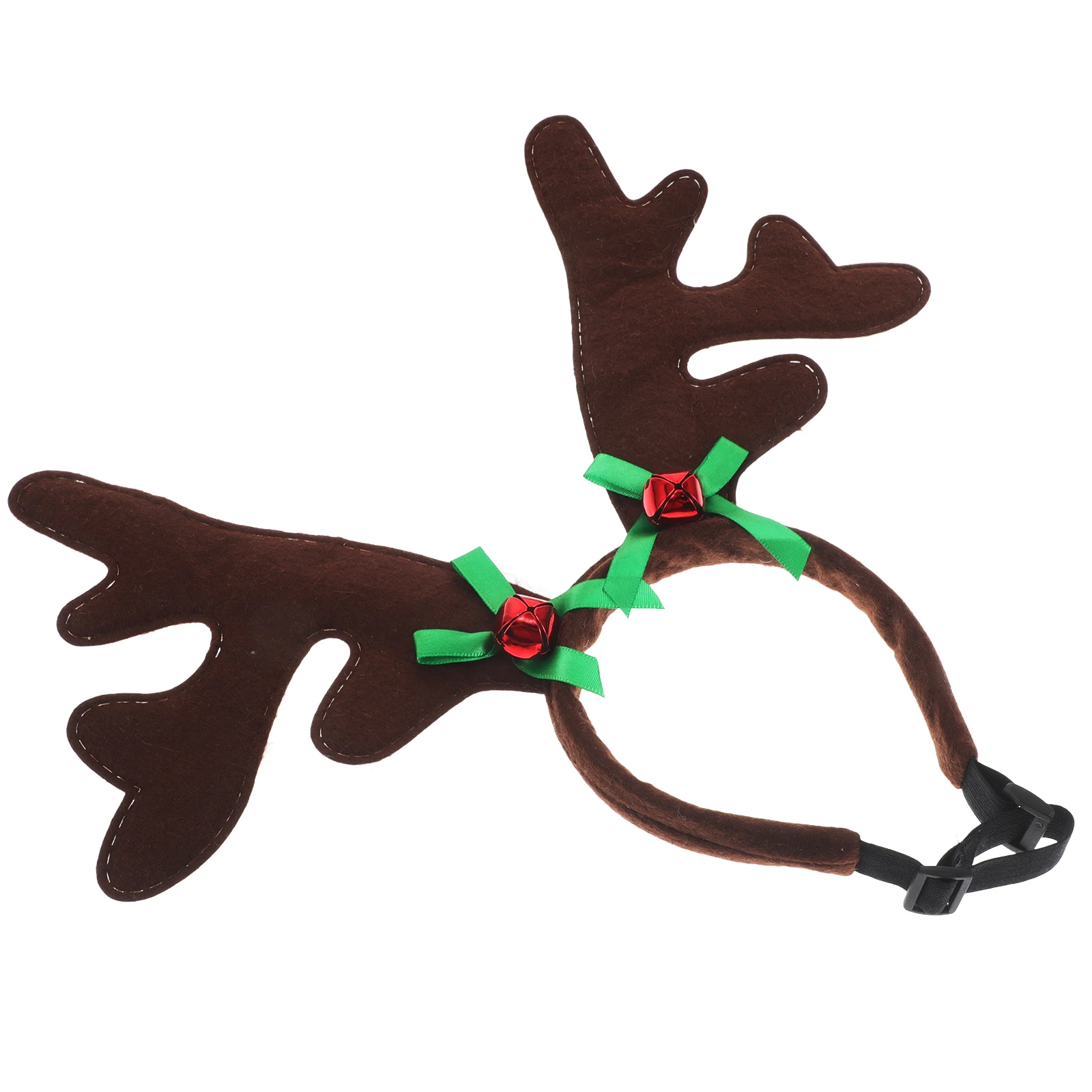 

Pet Christmas Head Dog Decor Headband Antler Bowknot Decor for Christmas Festival (Green Bowknot Pattern)