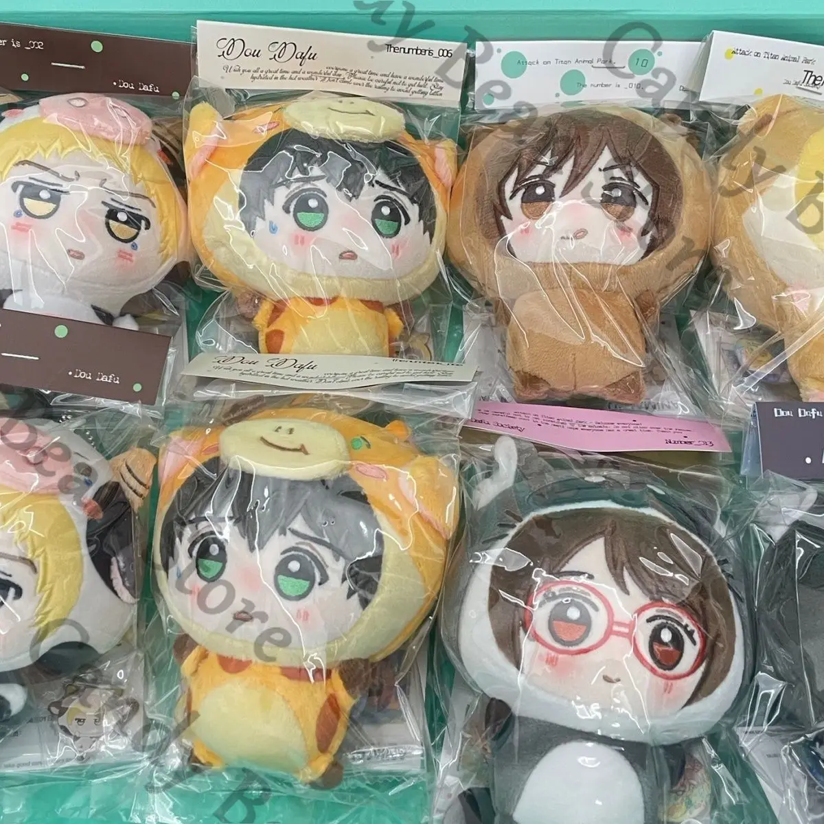 anime-attack-on-titan-eren-jaeger-hange-zoe-sasha-braus-mikasa-cosplay-fluffy-cotton-maumet-cartoon-puppet-pendant-keychain-xmas