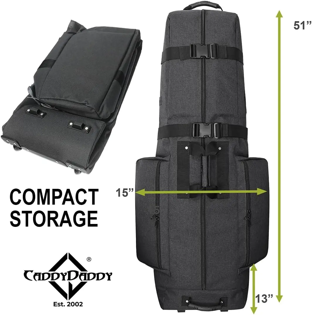 Golf Travel Bag Cover with Thick, Dense Foam Padding at the Top