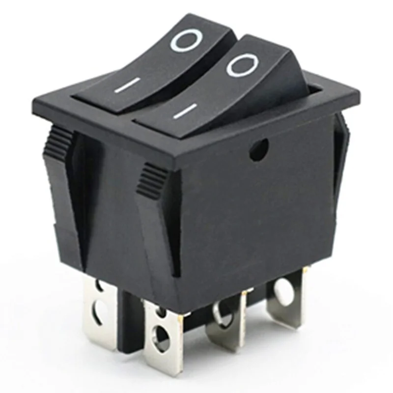 1PCS KCD8 6PIN 16A 250V 20A 125V Double Light Switch Rocker Switch Waterproof ON-OFF Boat Power Switch