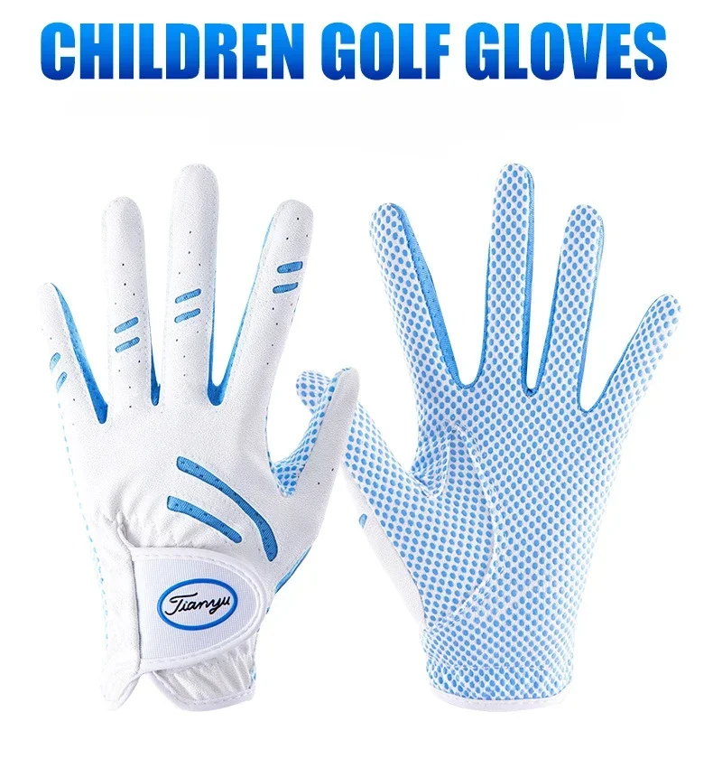

Children's Golf Gloves Golf Practice Supplies Non-slip Breathable Wear-resistant Boys and Girls Gloves Both Hands