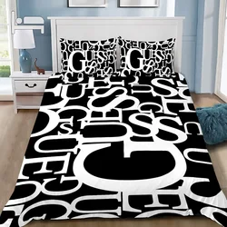 Fashion Letter G-Guesses Cover Pillowcase Bedding Set Adult Boy Girl Bedroom Decoration Children Gift Single Double Large Size