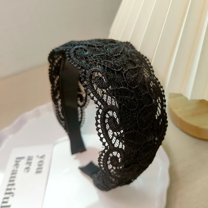 Widened Paisley Hollow Lace Hair Hoop Hair Accessories