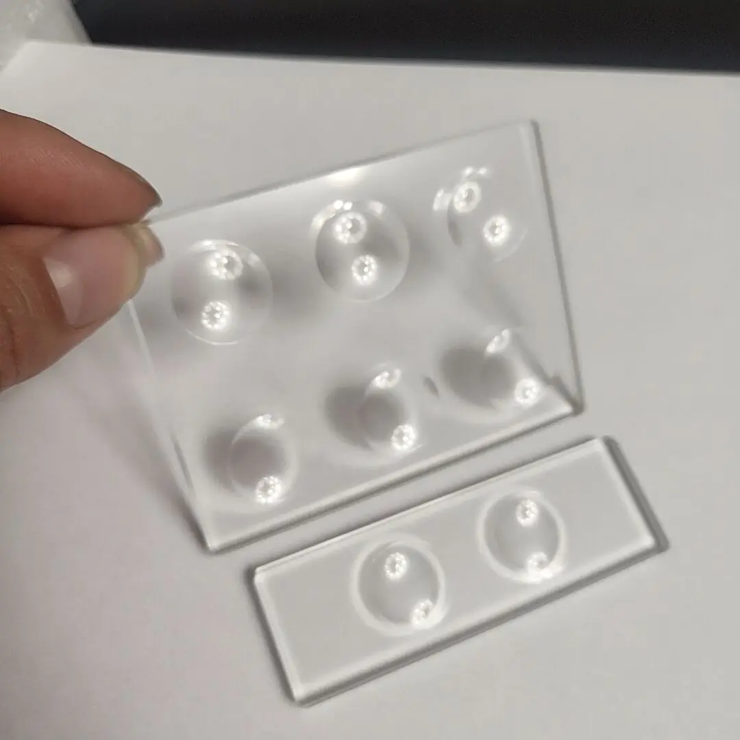 Multi Circular Concave Cavity Microscope Slides 5MM 3MM Thickness Optical Glass Polished Frosted Well Surface Optional