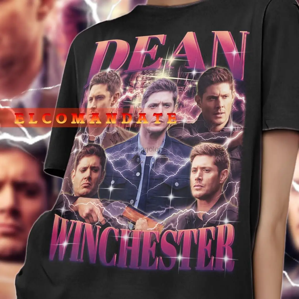 DEAN WINCHESTER Vintage Shirt Jensen Ackles Dean Winchester Homage Tshirt Dean Winchester Fan Tees Dean Winchester Retro 90s Swe