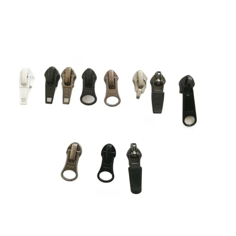 20pcs/Lot Auto Lock Ykk 5# CN Nylon Coil Zipper Slider Head Jacket Pocket Shoe Bag Repair Sewing Accessories