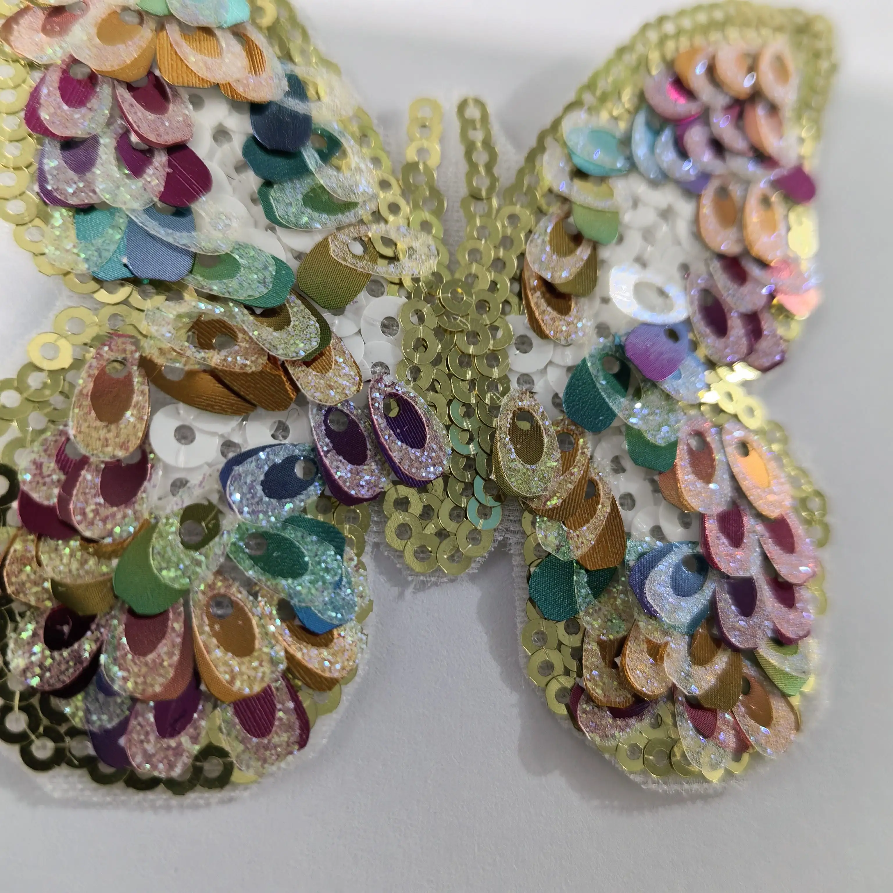 Embroidered patches for clothing Color butterfly badge applique sequins patch diy accessories Label patchwork