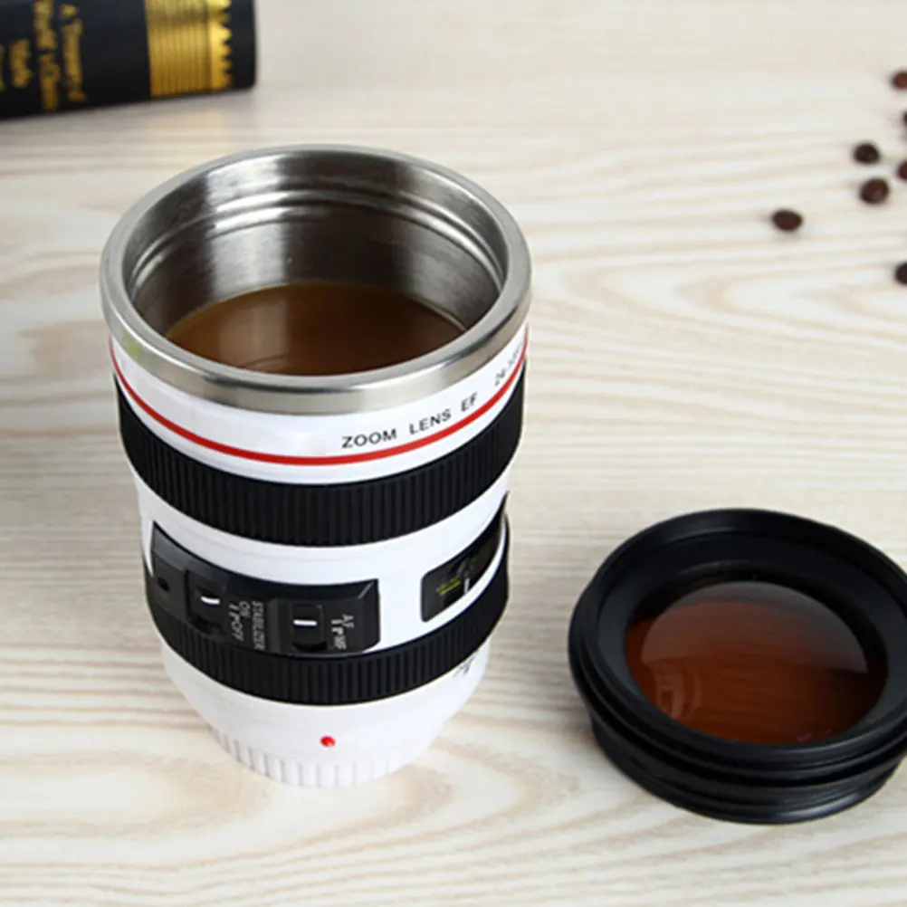 

Creative Camera Lens Cup Cartoon Water Storage Container Fashion Tea Mug For Home Office Hotel White Durable Quality Material