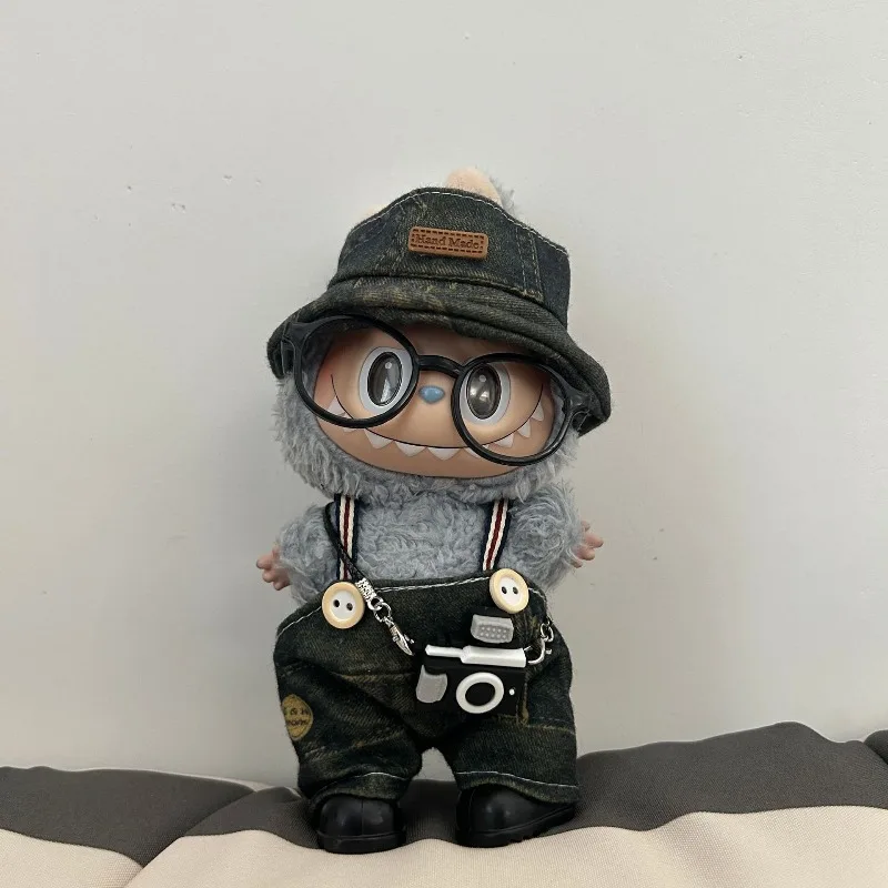 ラビュブ デニムオーバーオール ベビー服 一世代二世代三世代 ラビュブ 17cm ビニール ブラインドボックス 自虐的なクマのためのアクセサリー