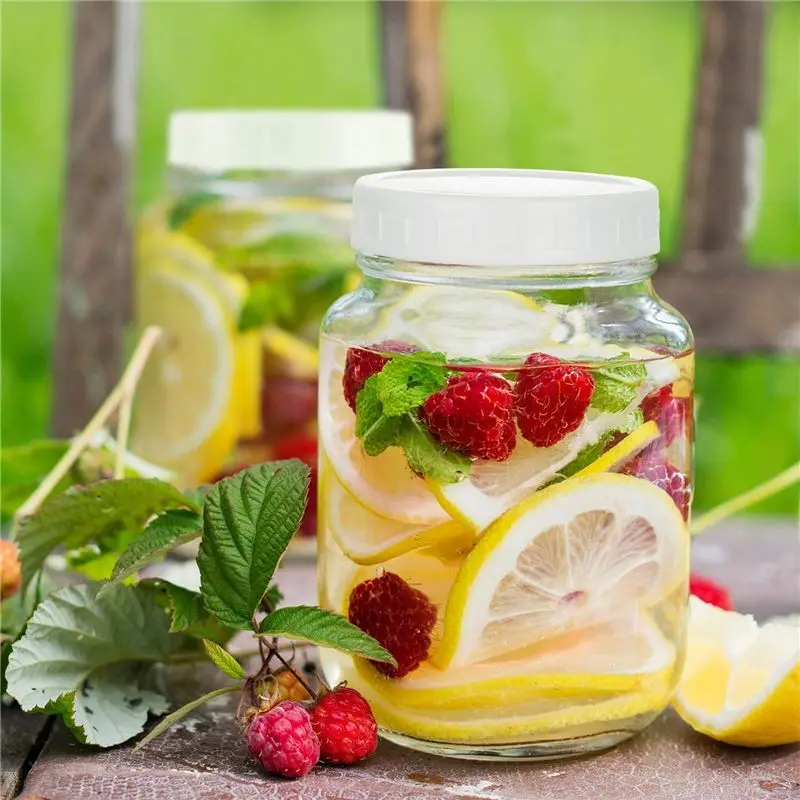 ABGG-32 Pack Wide Mouth Mason Jar Lids,Plastic Storage Caps For Canning Jars,Leak-Proof And Anti-Scratch Resistant Surface