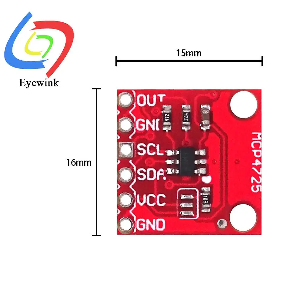 MCP4725 I2C DAC لوحة تطوير وحدة الاختراق #6