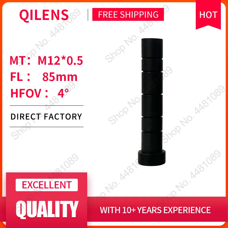 QILENS 85mm obiektyw M12 kamera telewizji przemysłowej obiektyw HD duża odległość widzenia ręczna ostrość obiektyw skanujący M12 bagnet