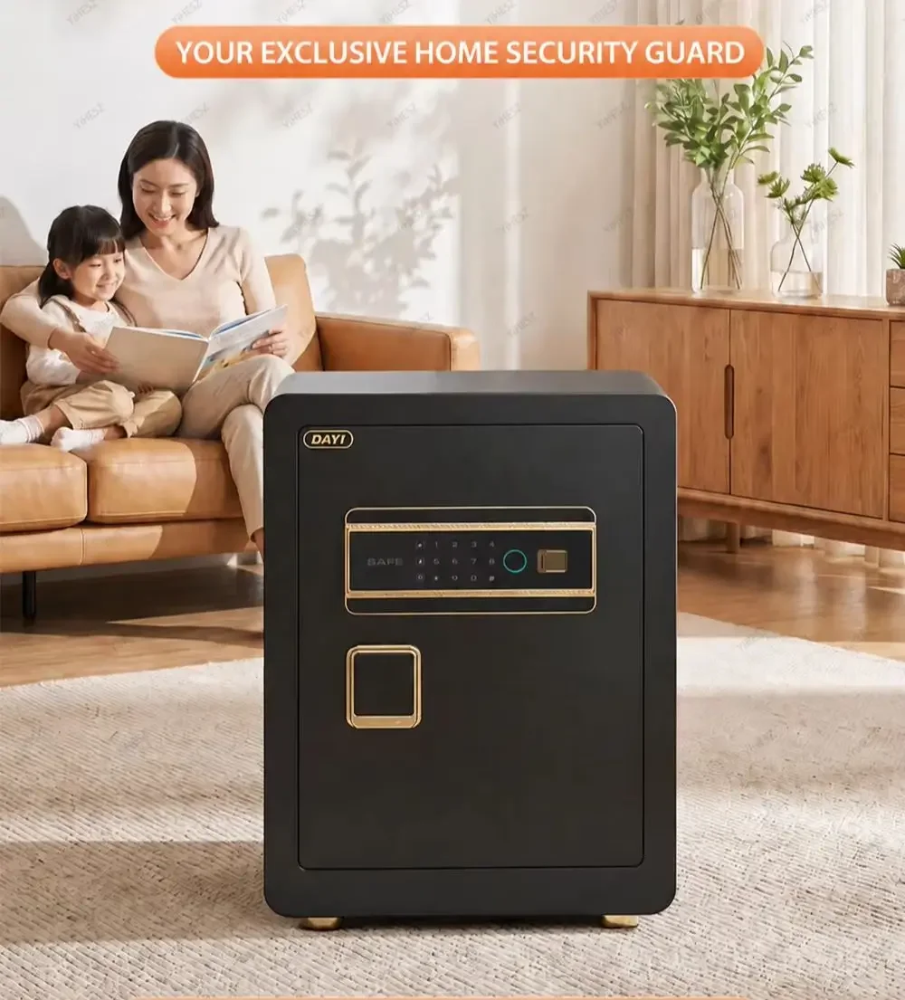 Electronic Safe Deposit Box Digital Password & Fingerprint Safe Box Unlock For Store Money Jewelry Documents