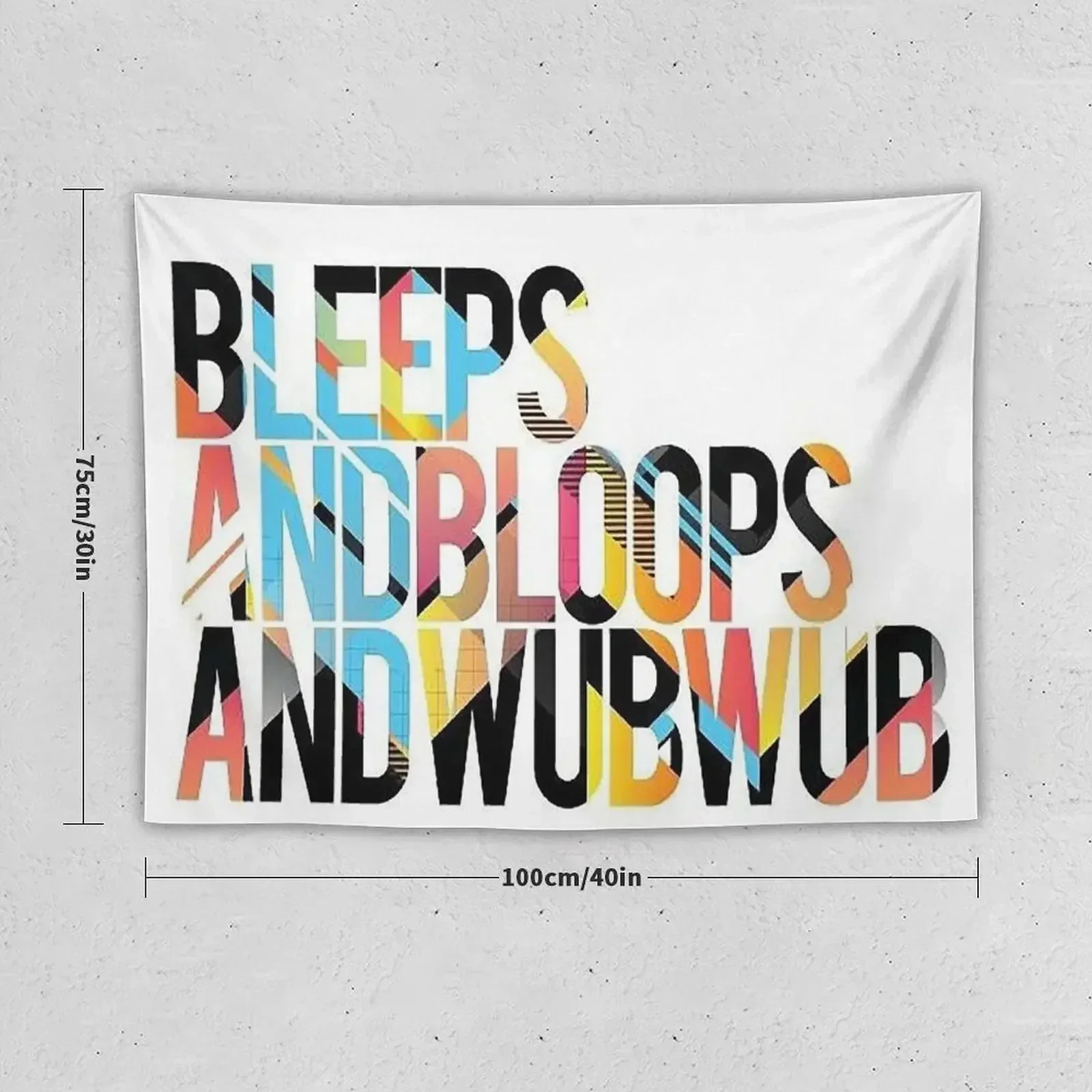 Bleeps and bloops and wubwub Tapestry Bedrooms Decor Wall Decor Hanging Wall Hanging Decor Room Decorations Aesthetic Tapestry