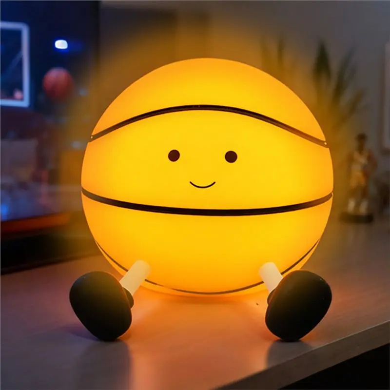 ABBY-Basketball Lamp LED Rechargeable Light Basketball Lamp For Sports Fans Ideal Gift For Boys And Girls