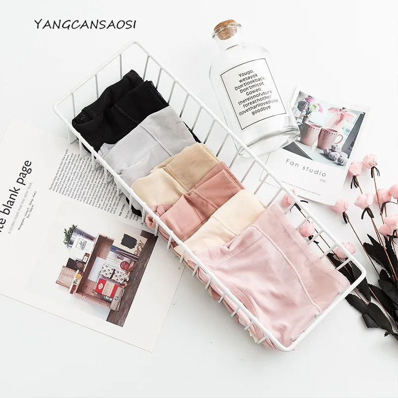 

Дышащие однотонные натуральные шелковые шелковые быстросохнущие бесшовные женские треугольные брюки со средней талией и подтяжкой ягодиц