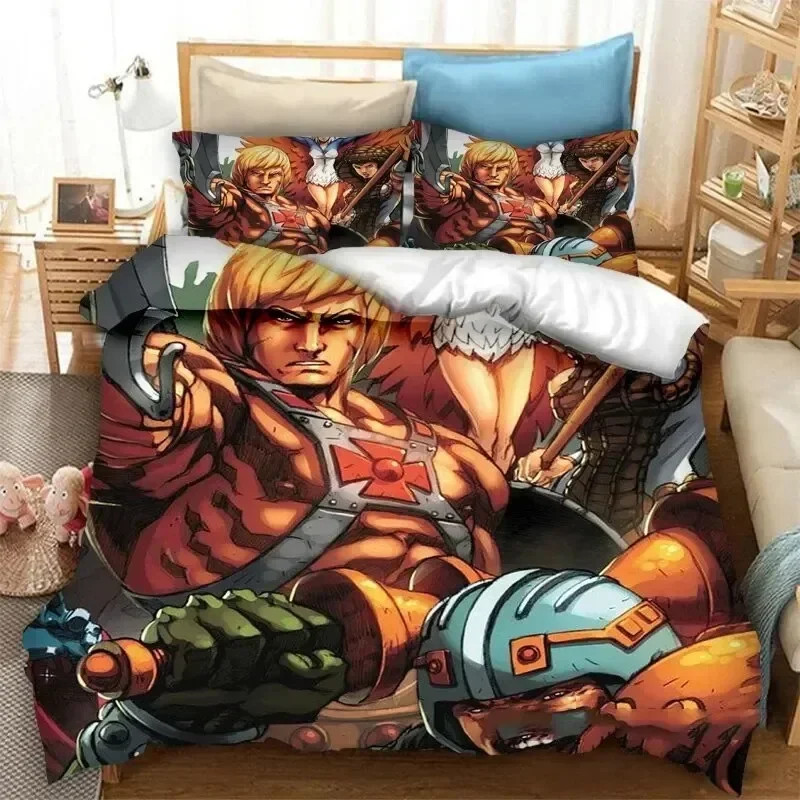 

He man The Masters of The Universe Bedding Set Duvet Cover Sheet Printed Pillowcase Bed Full Queen King Size Comforter Bedroom