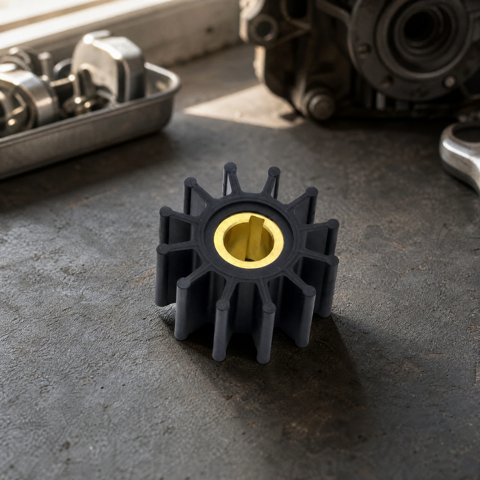 Pump Part Replacement Impeller with Keyed Hub for Boat Owners, Engine Cooling System Repair