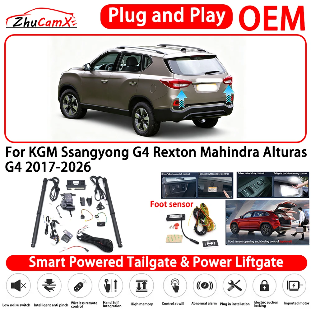 for KGM Ssangyong G4 Rexton Mahindra Alturas G4 2017-2026 Smart Powered Tailgate Power Liftgate Automatic Rear Trunk Tailgate