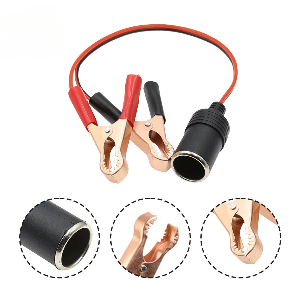 

Car Battery Terminal Clip-on Cigarette Lighter Power Socket Adaptor 12v/24v Camping xmas