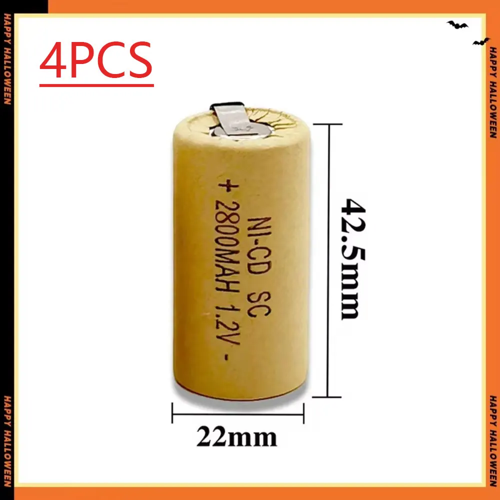 2800mAh Ni-Cd oplaadbare batterij voor Makita Bosch Hitachi en DeWalt elektrisch gereedschap, schroevendraaierbatterij, 1,2V, hoge kwaliteit