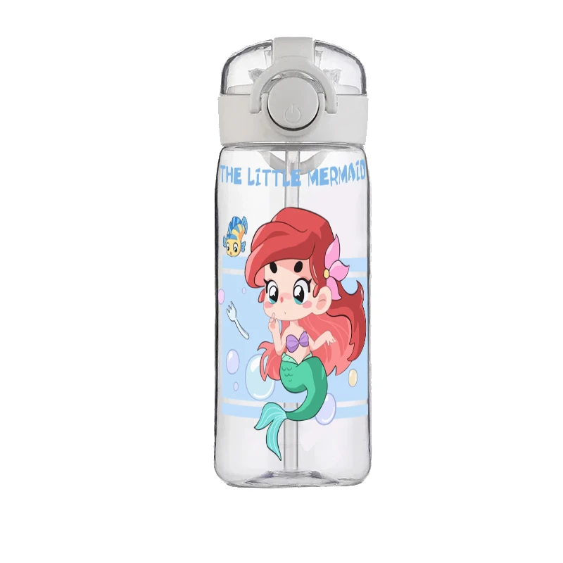 Disney Elsa Cartoon straw cup for girl students, anti-drop new water cup, high value and convenient outdoor travel drinking gift