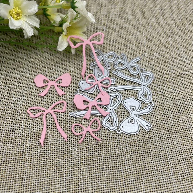 6 Pcs Bow tie Metal Cutting Dies Stencils For DIY Scrapbooking Decorative Embossing Handcraft Template