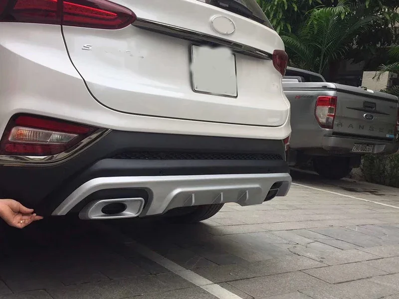 For Hyundai SANTAFE 2019 2020 Front and Rear Bumper Protector Accessories Anti-impact Plate High Quality Brand New ABS