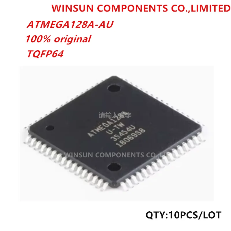 (10piece)100% New Imported Original ATMEGA128A-AU  ATMEGA128A  ATMEGA128 TQFP64 Chipset