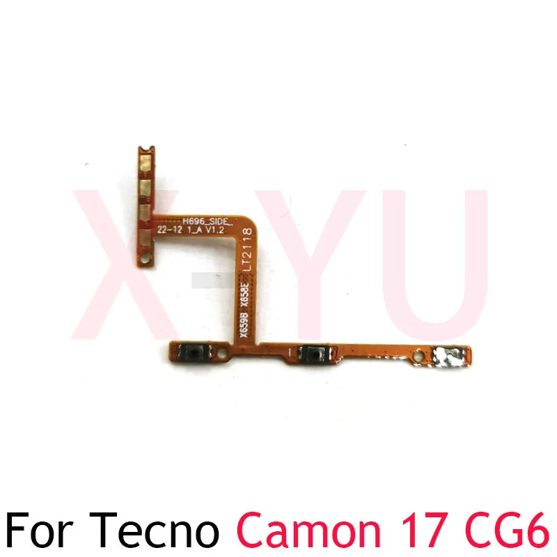 

For Tecno Camon 17 18 19 17P 18P Pro Neo CG6 CG7 CG8 CH6 CH7 CH6i Ci8n Ci6 Ci8 Power On Off Switch Volume Side Button Flex Cable