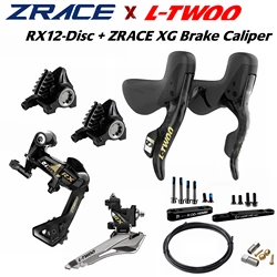 LTWOO RX 12 Disc 2x12s Road Hydraulic Disc Brake Groupset + ZRACE XG Flat Mount Brake Caliper,Carbon Fibre,Benchmark R7020 R8020