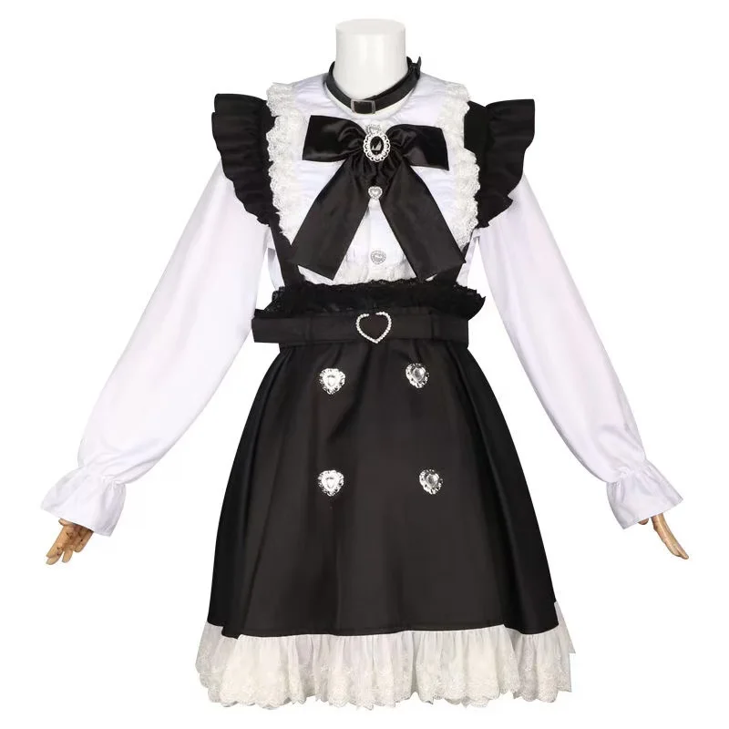 

Y2k Lolita Trend Subculture Cosplay Costume Women 2 Piece Set Harajuku Sweet Bow Cute Blouses + High Waist Mini Skirt Mujer