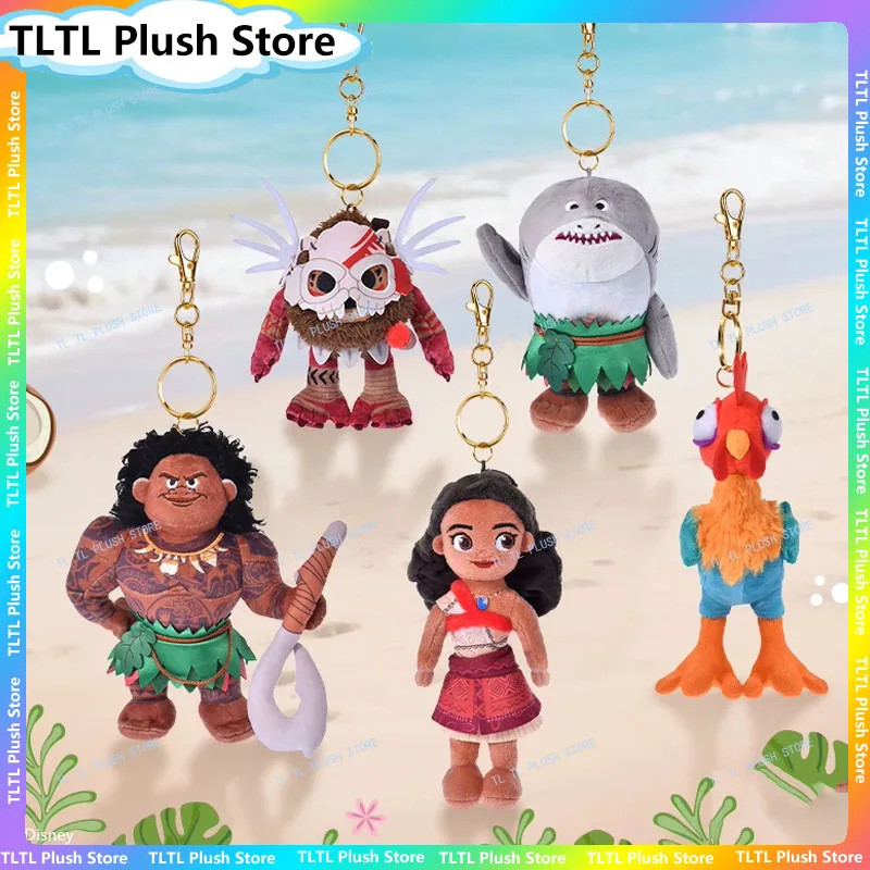 

Official Moana Plush Toy Keychain Maui Heihei Kakamora Chief Soft Stuffed Bag Charm Backpack Pendant Decorative Birthday Gift