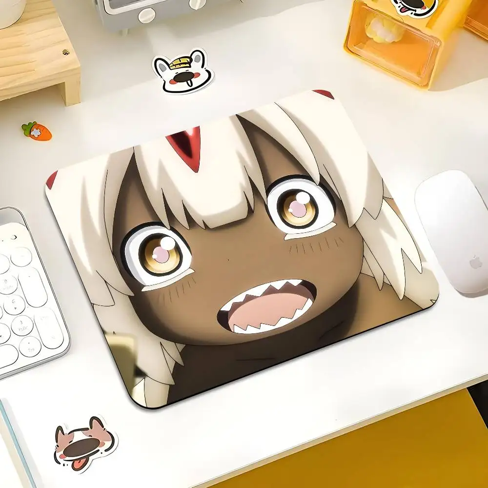 F-aputa Anime Made In Abyss Mousepad Small LockEdge Mouse Pad For Gamers Computer Desk Pad Rectangular Anti-slip Rubber