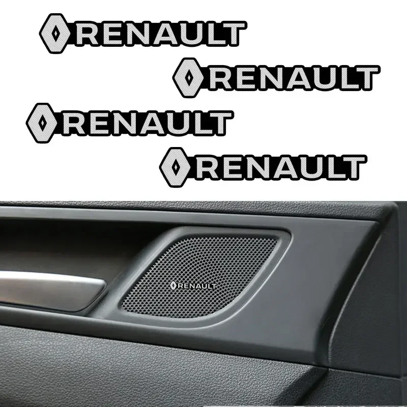 

Stereo sticker car audio decoration badge For Renault Megane 2 3 4 Twingo Clio Talisman Captur Trafic Kwid Scenic Kadjar Fluence