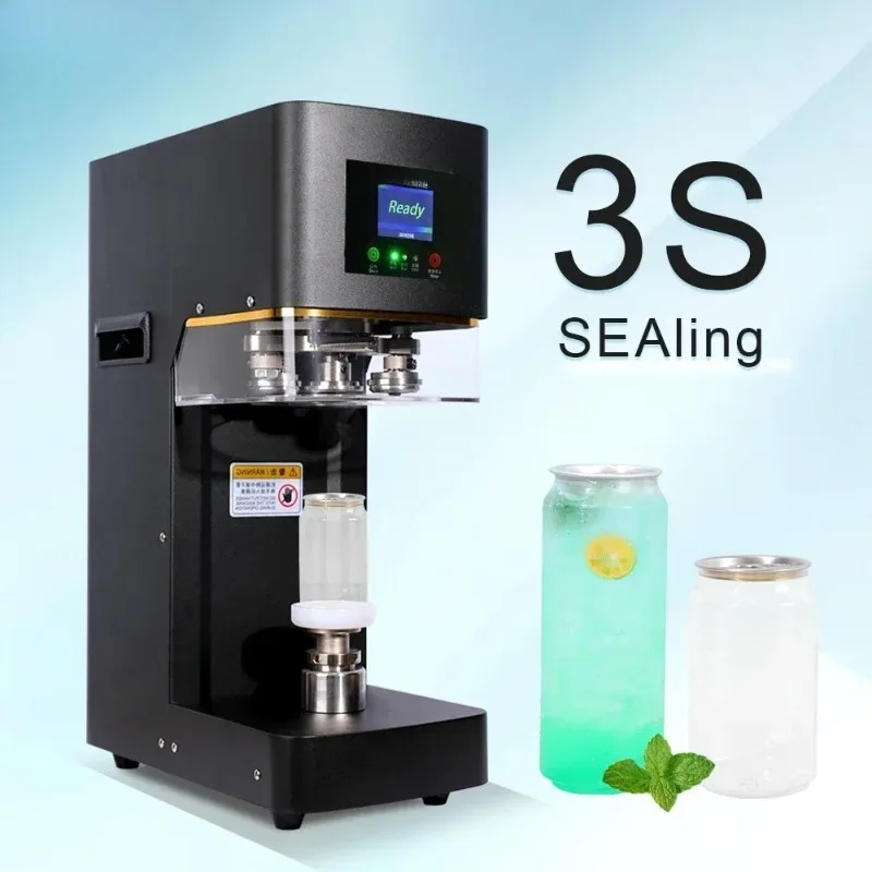 

Factory Beverage Juice Plastic Pet Bottles Canning Machine Non-Rotation Trays Sealing Machine With Aluminum Lids