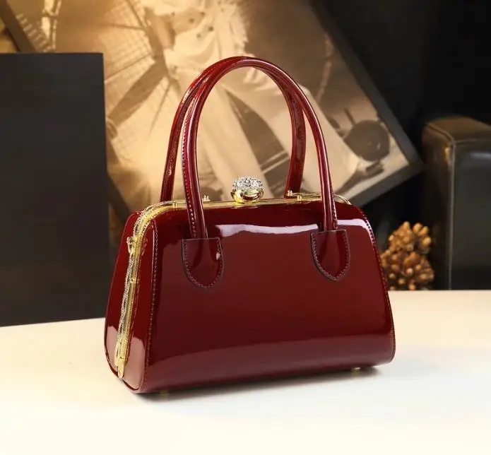Genuine Leather Women Handbags 2023 New Party Mom Hard Shoulder Messenger Bag Large Capacity Bridal Wedding Bags Fashion