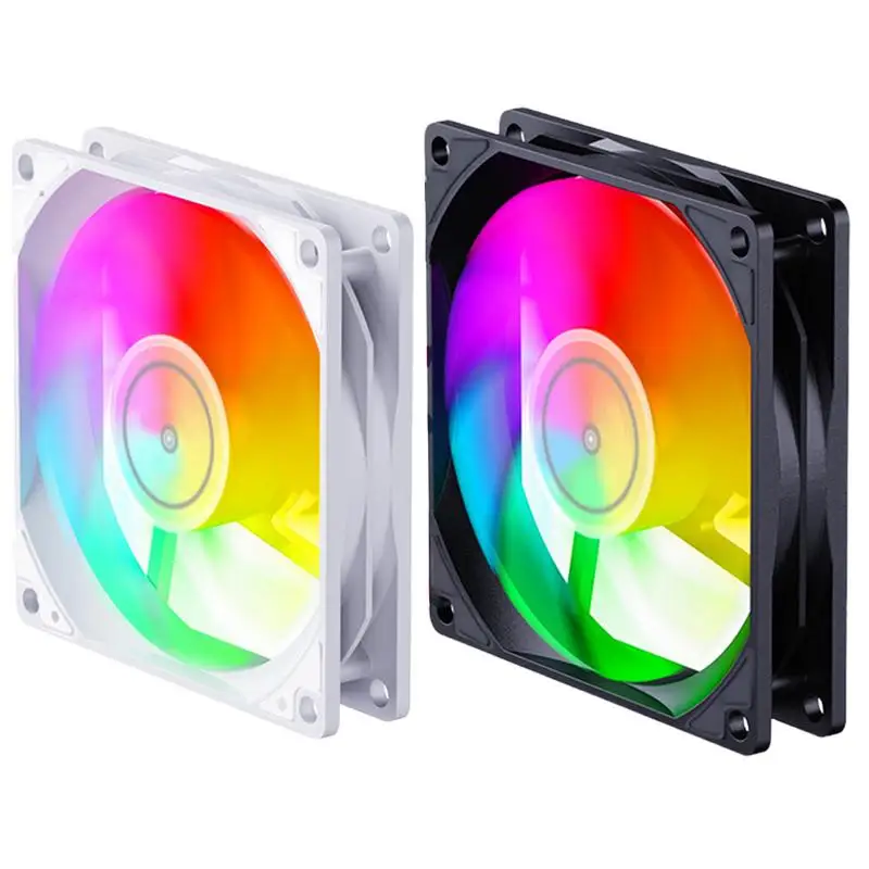 For Refer To Description Argb Case Cooler Fan 9-Leaves Design Computer Case Fan 4pinComputer Case Air Cooling Argb Technology