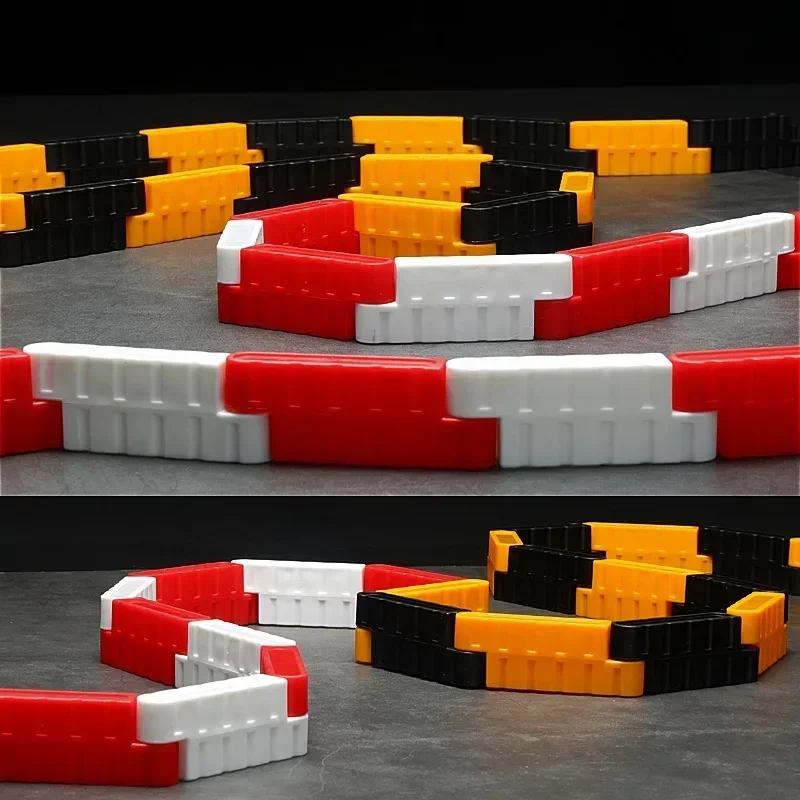 

10 шт./50 шт./100 шт./200 шт. дорожный барьер DIY гоночная трасса дизайн дрейфующая гоночная трасса 6,2*1,8*2,5 см (красный, белый, черный, желтый, произвольный)