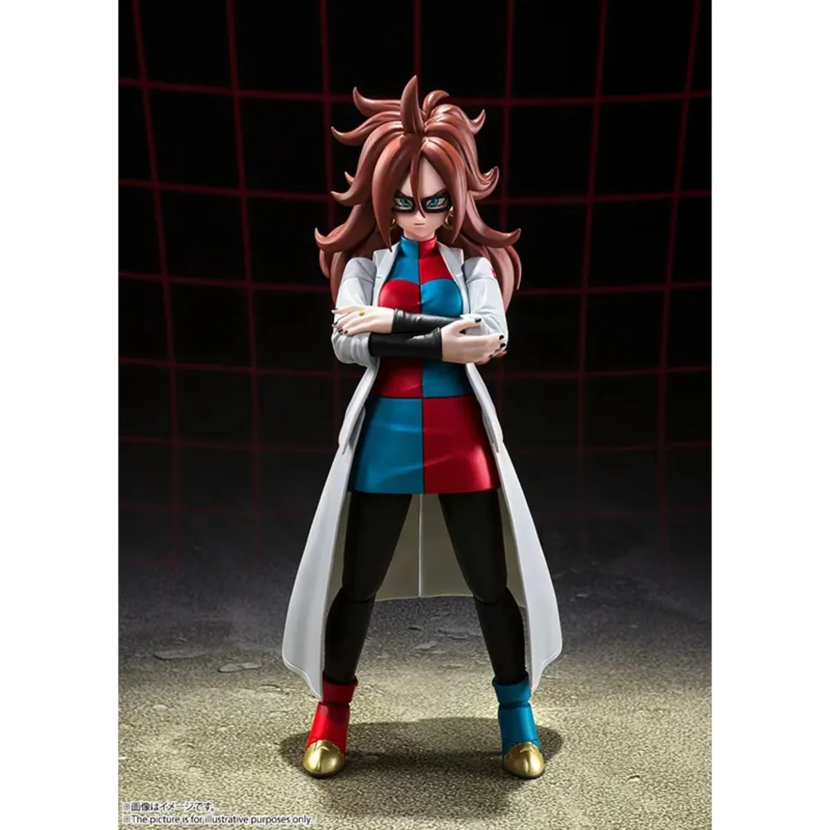 Bandai-Kits de modelos de Anime Dragon Ball auténticos, Android 21, bata de laboratorio, juguetes, figura de acción SHF, modelo de ensamblaje, regalo para niños y escuela