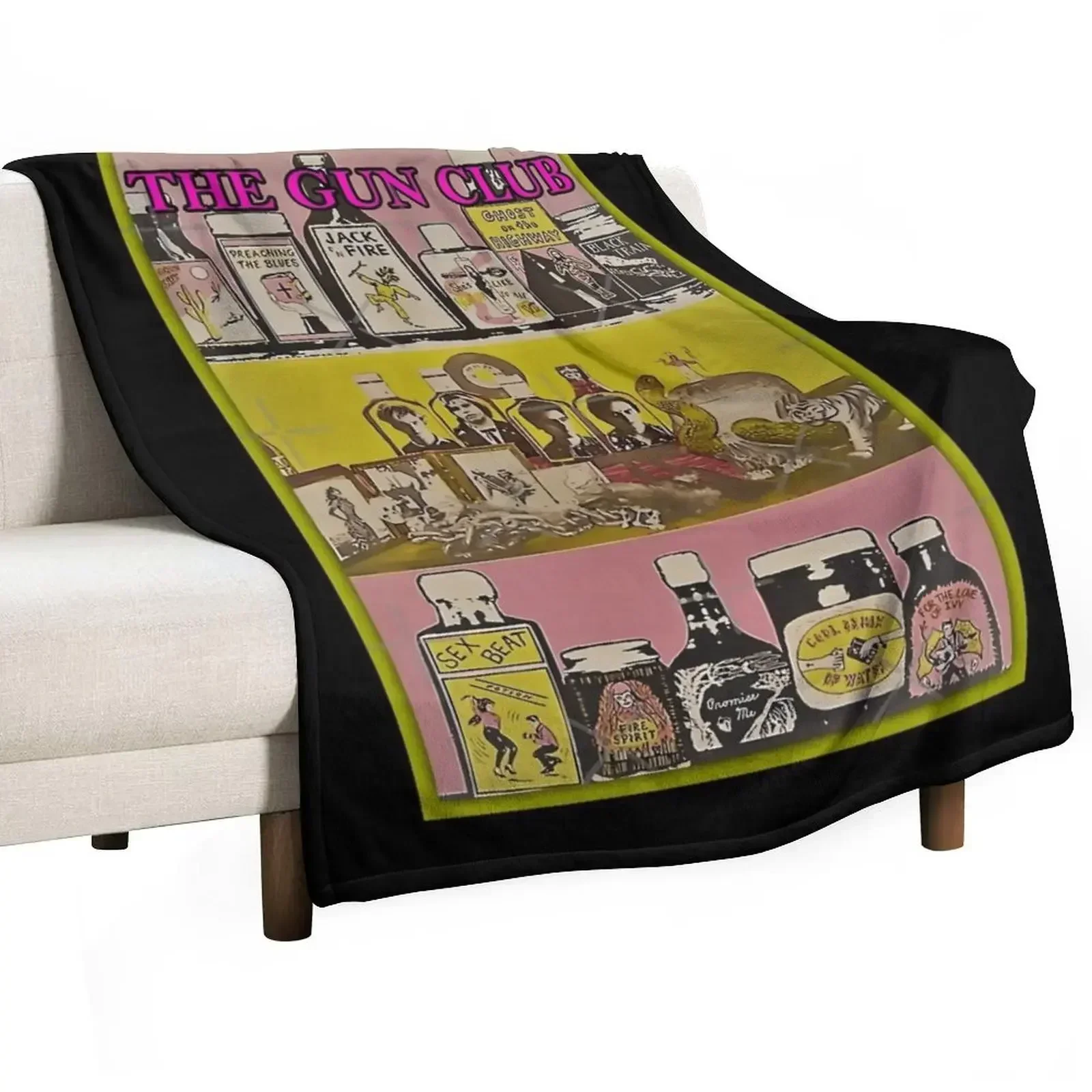 The Gun Club Throw Blanket Sofas bed plaid Comforter Fashion Sofas Giant Sofa Cute Blankets