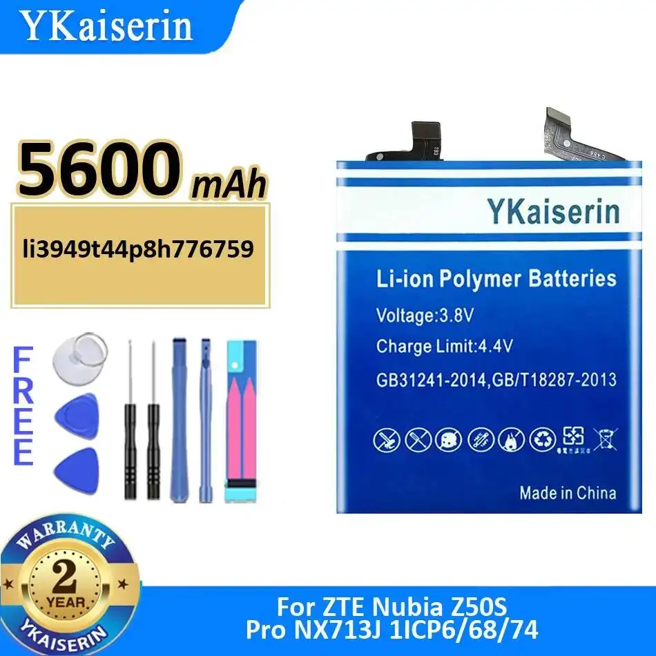 

Li3949t44p8h776759 Reliable Power Supply Mobile Phone Battery Long-Lasting For Zte Nubia Z50S Pro NX713J 1ICP6 68 74 5600Mah