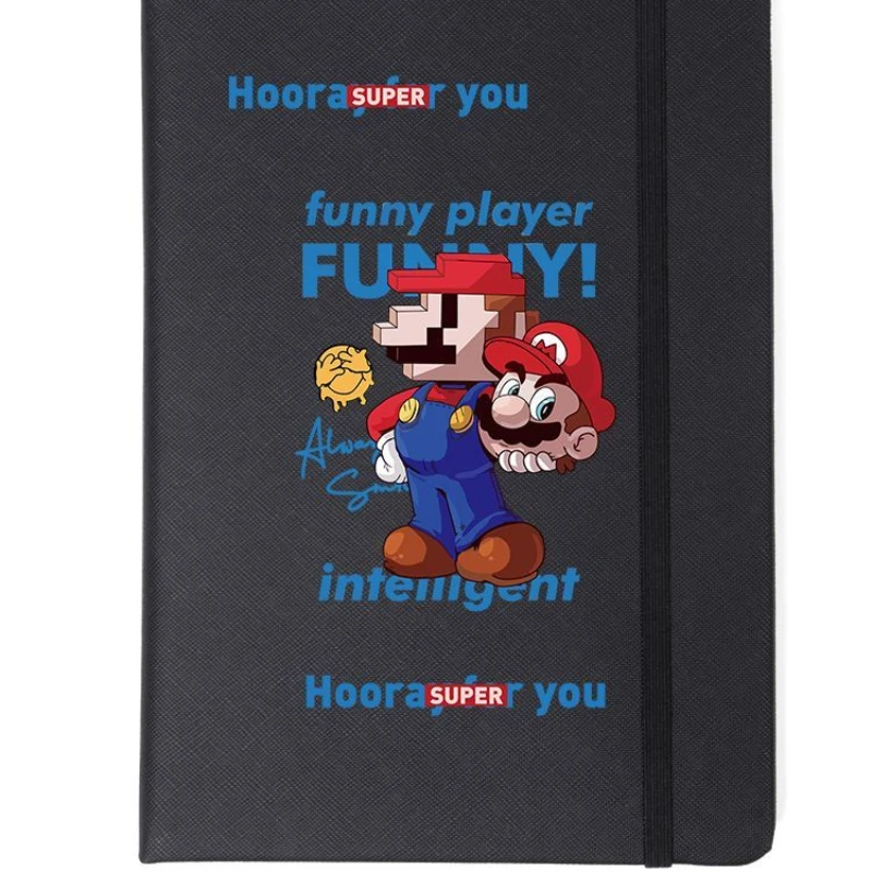 New Super Mario Animation Cartoon Innovative Peripheral Love Nintendo Games Two-Dimensional Cartoon Cute Animation Notebook Gift