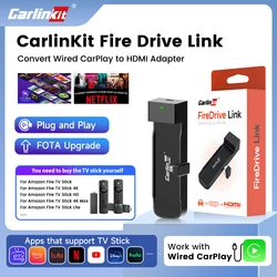 Carlinkit Supports Fire TV Stick Converter TV Streaming Box HDMI Wireless CarPlay TV Adapter for Fire TV Stick HD 4K Max Lite